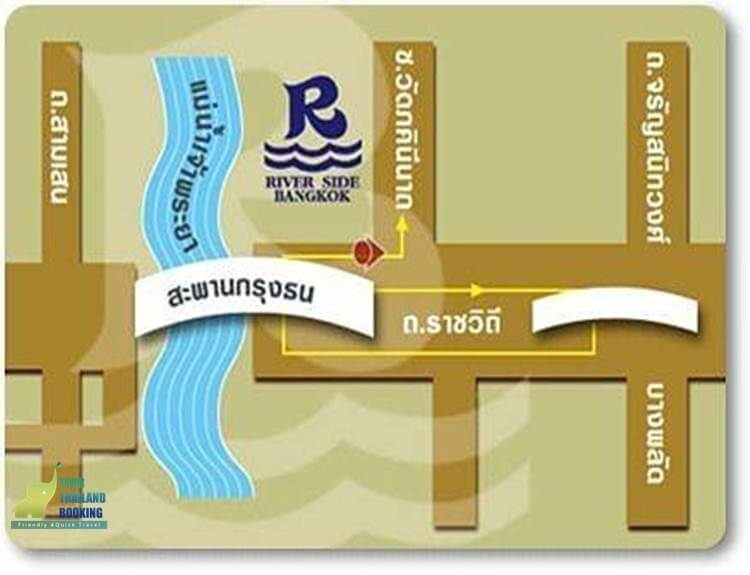 แผนที่การเดินทางไป Riverside Bangkok